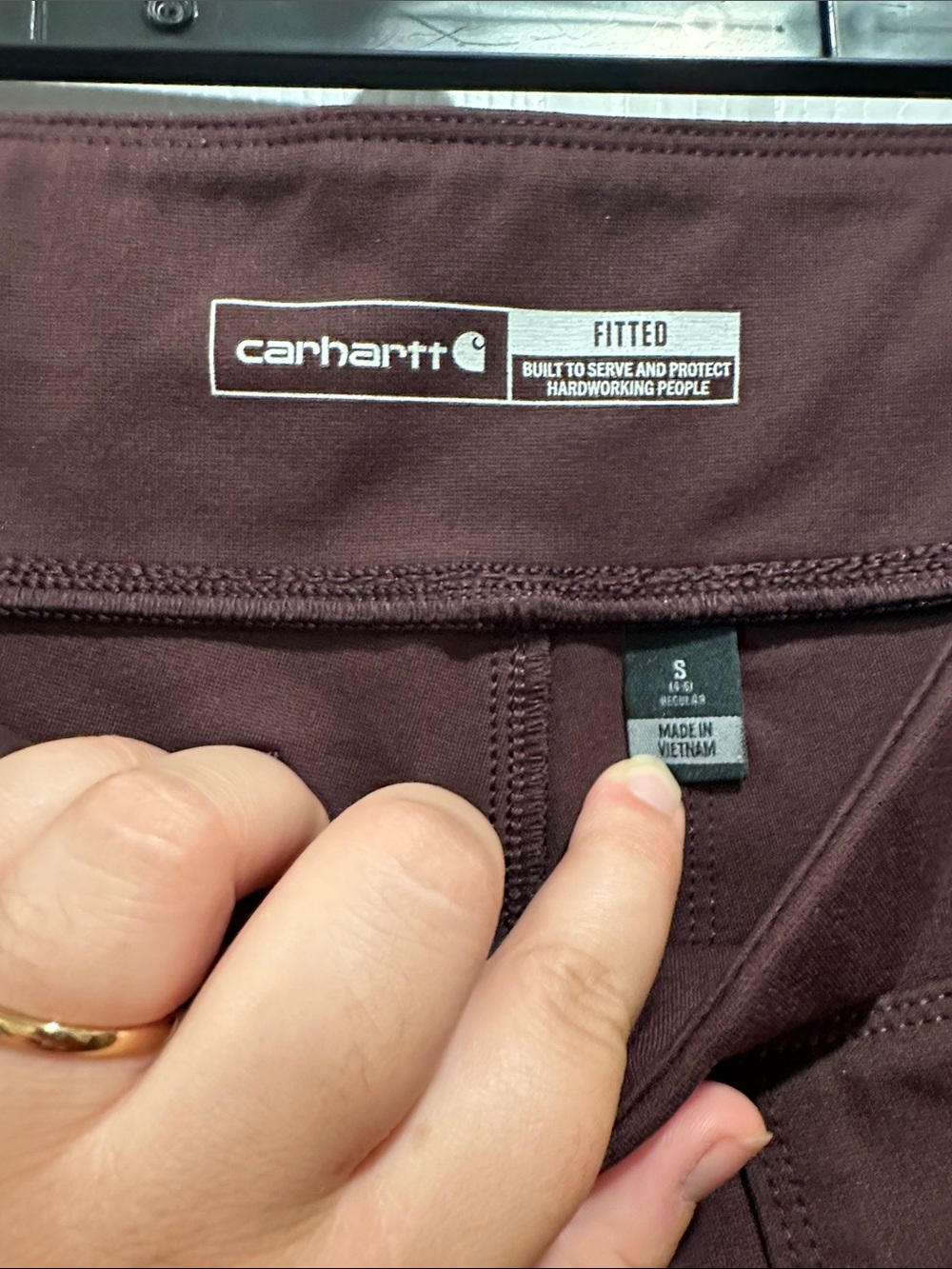 Carhartt Women's Maroon/Burgundy Jeggings - Picture 7 of 11
